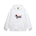 Women's Embroidered Dachshund Hoodie | Cozy Oversized Pullover