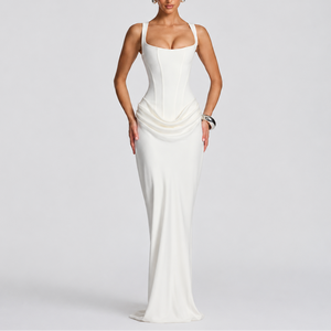 Women's Fitted Corset Maxi Dress