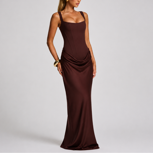 Women's Fitted Corset Maxi Dress