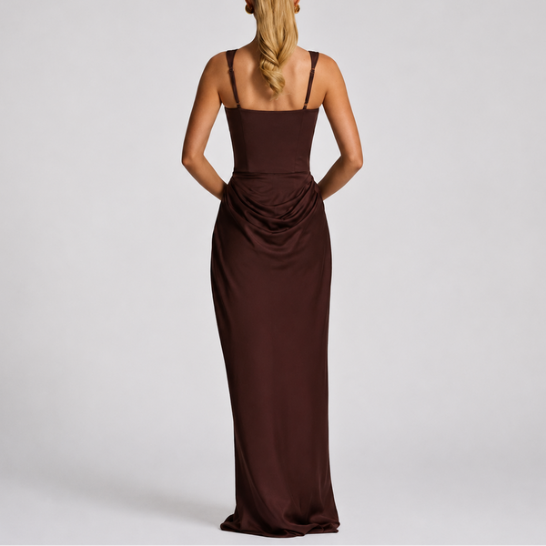 Women's Fitted Corset Maxi Dress