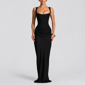 Women's Fitted Corset Maxi Dress