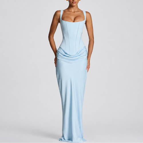 Women's Fitted Corset Maxi Dress