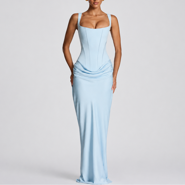 Women's Fitted Corset Maxi Dress