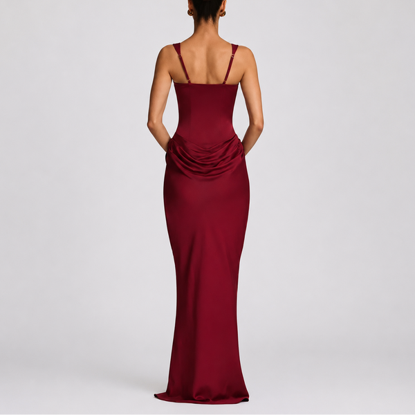 Women's Fitted Corset Maxi Dress