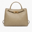 Woven Luxury Tote Bag – Soft Vegan Leather Everyday Shoulder Bag