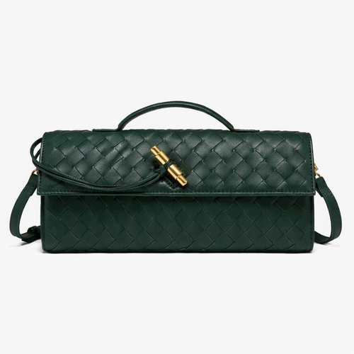 Luxury Woven Clutch Bag – Elegant Evening Shoulder Style