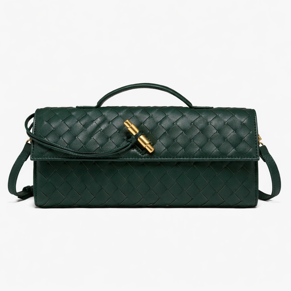Luxury Woven Clutch Bag – Elegant Evening Shoulder Style