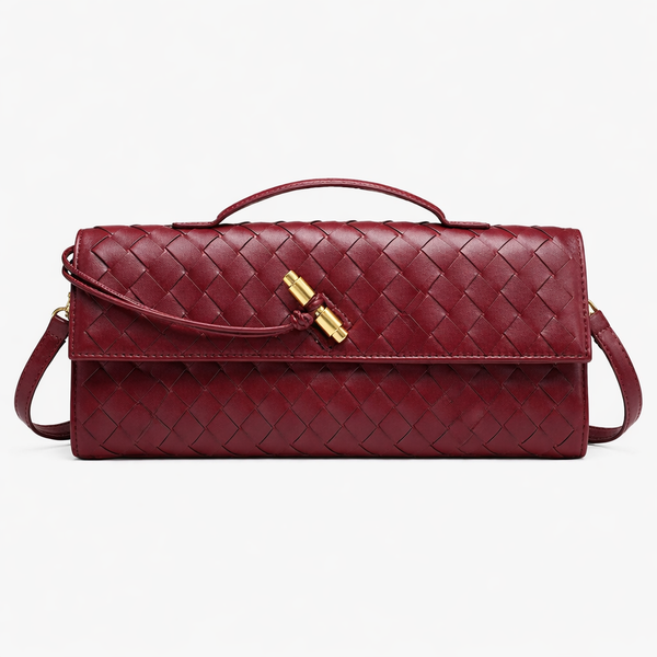 Luxury Woven Clutch Bag – Elegant Evening Shoulder Style