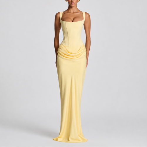 Women's Fitted Corset Maxi Dress