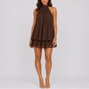 Women’s Elegant Halter Mini Dress for Parties & Events