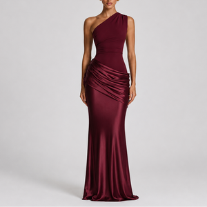 Women's Elegant One Shoulder Maxi Dress