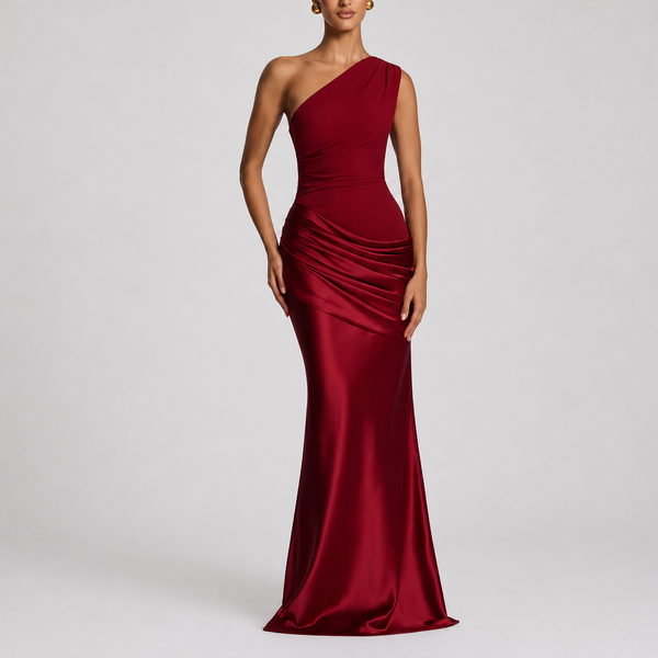 Women's Elegant One Shoulder Maxi Dress