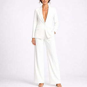 Women’s Tailored Blazer and Wide-Leg Pants Set