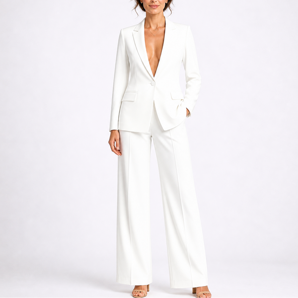 Women’s Tailored Blazer and Wide-Leg Pants Set