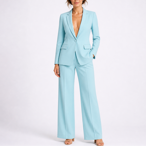 Women’s Tailored Blazer and Wide-Leg Pants Set