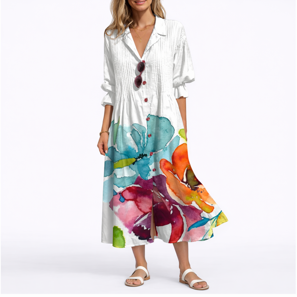 Flattering Floral Maxi Dress – Elegant Fit & Effortless Comfort