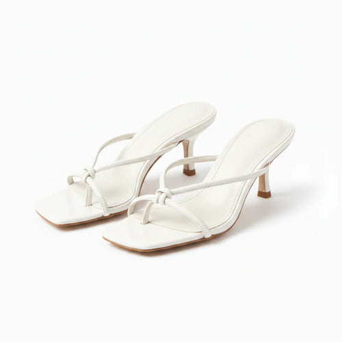 Women’s Orthopedic Heeled Sandals – Elegant Knot Strap Fit