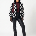 Women’s Checkerboard Knit Cardigan – Relaxed Fit Casual Sweater Jacket