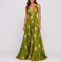 Women’s Elegant Floral Evening Maxi Dress