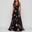 Women’s Elegant Floral Evening Maxi Dress