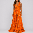 Women’s Elegant Floral Evening Maxi Dress