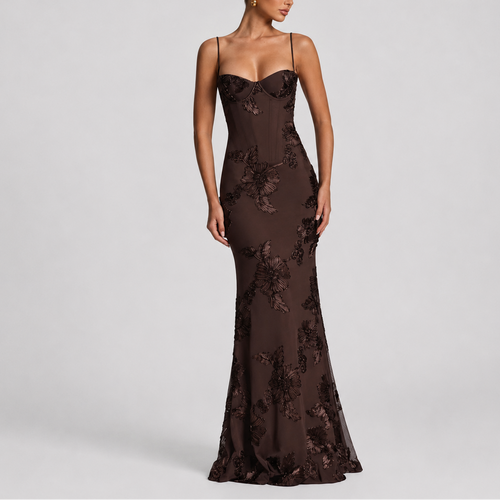 Women’s Floral Embroidered Maxi Dress