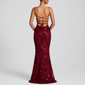 Women’s Floral Embroidered Maxi Dress