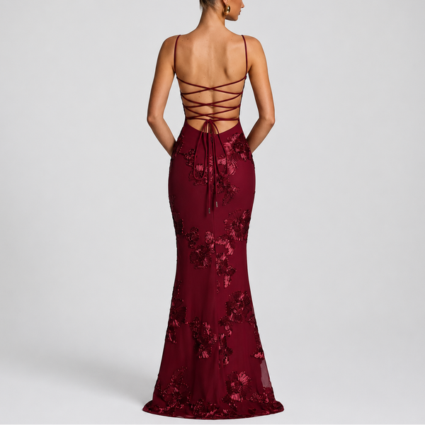 Women’s Floral Embroidered Maxi Dress