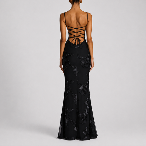 Women’s Floral Embroidered Maxi Dress