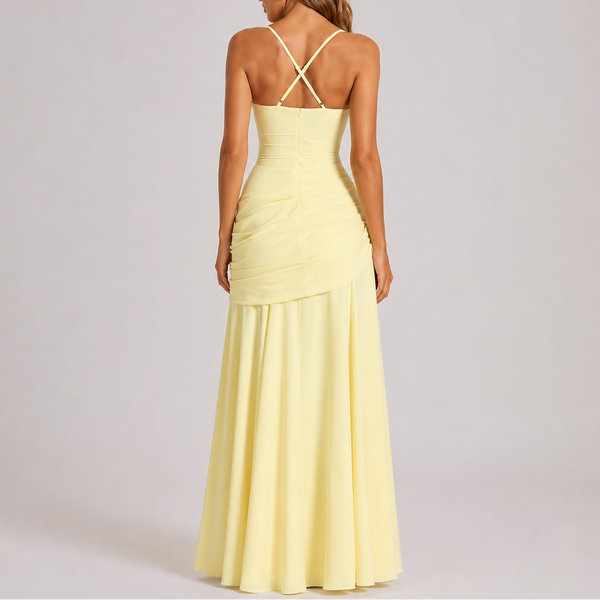 Elegant Draped Maxi Dress