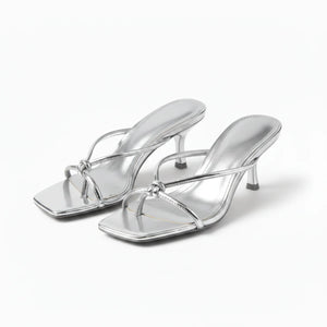 Women’s Orthopedic Heeled Sandals – Elegant Knot Strap Fit